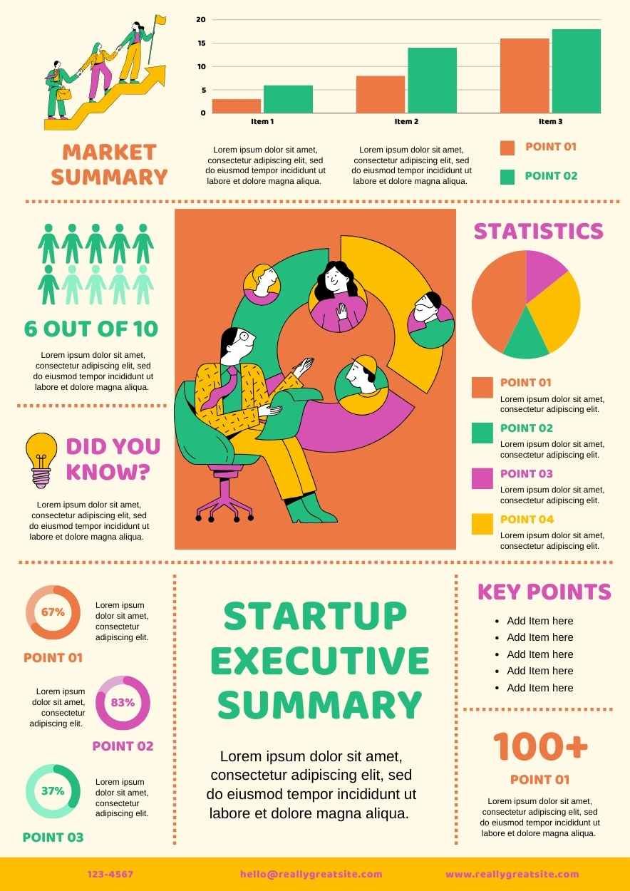 Colorful Startup Executive Summary Slides - diapositiva 1