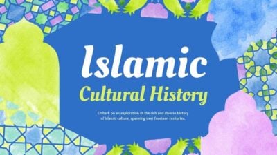 Slides Carnival Google Slides and PowerPoint Template Colorful Watercolor Islamic Cultural History Slides 1