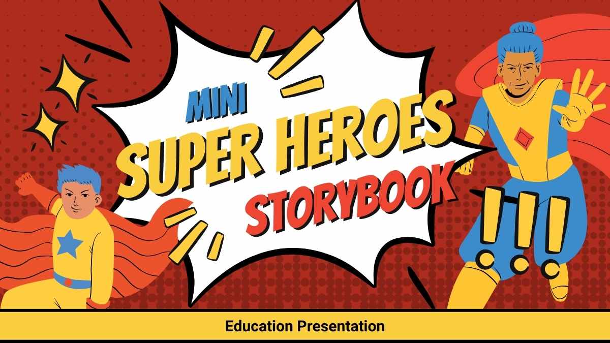 Comic Mini Super Heroes Storybook Slides - slide 1