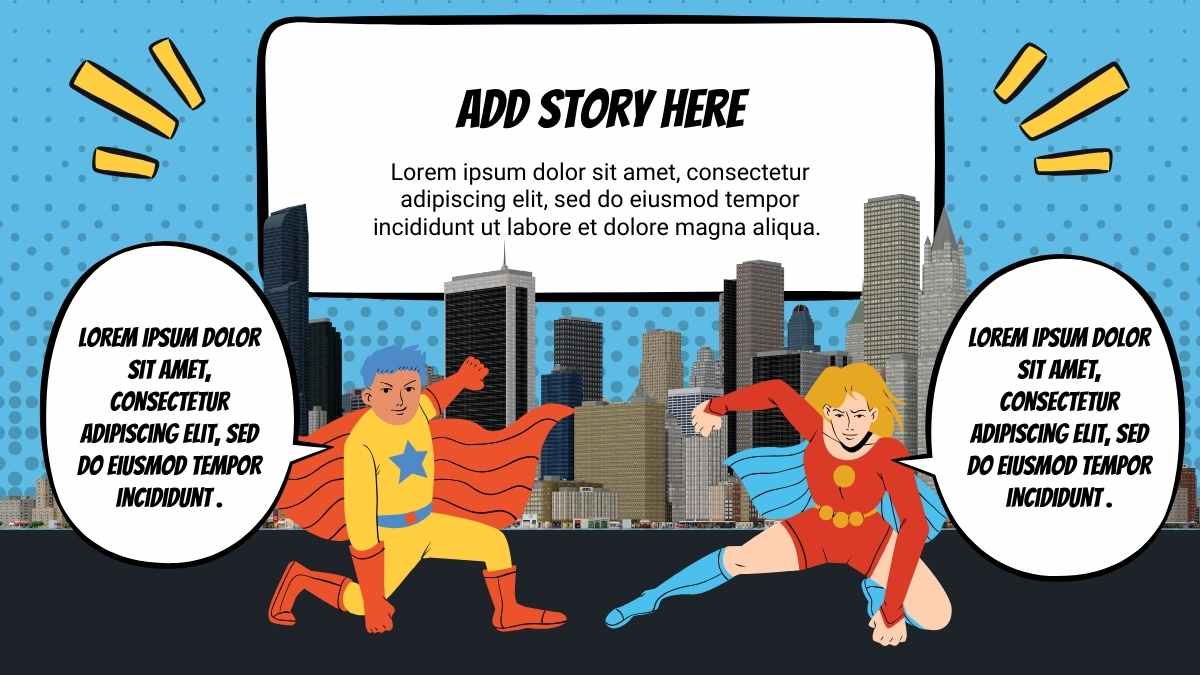 Comic Mini Super Heroes Storybook Slides - slide 10