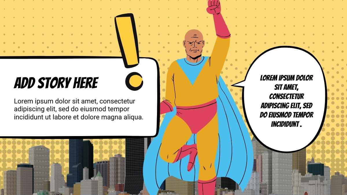 Slide Cerita Mini Pahlawan Super dalam Gaya Komik - slide 12