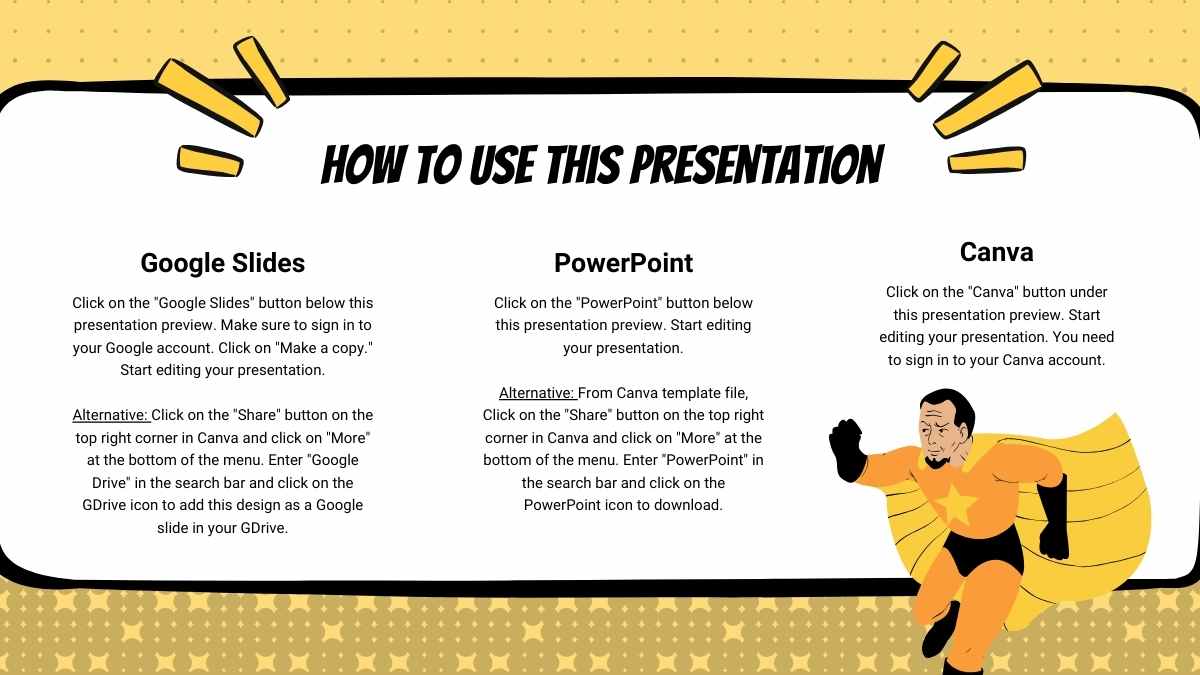 Comic Mini Super Heroes Storybook Slides - slide 2