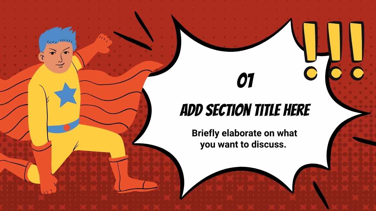 Comic Mini Super Heroes Storybook Slides - slide 8