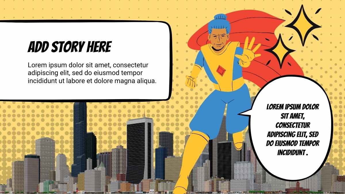 Comic Mini Super Heroes Storybook Slides - slide 9