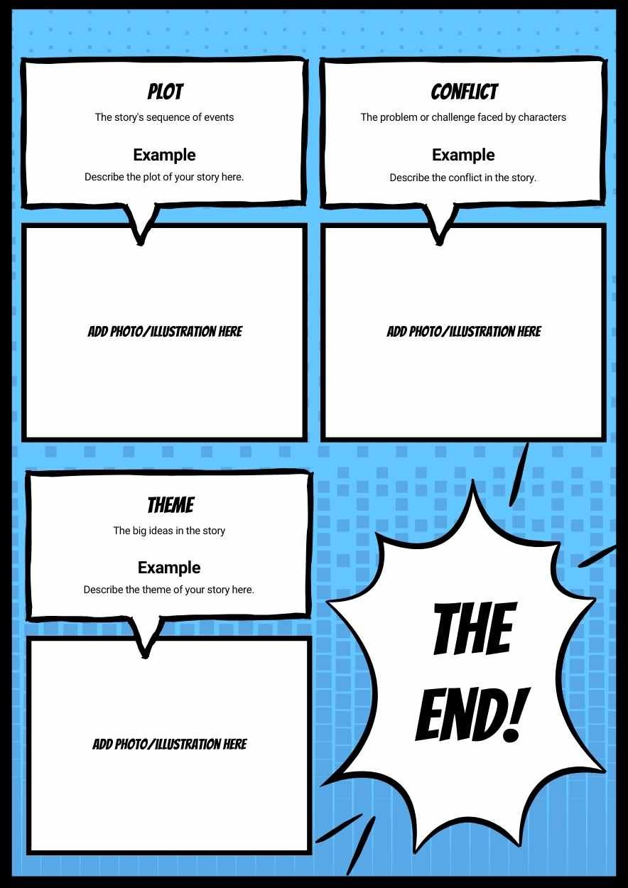 Comic Style Elements of a Story Infographic - slide 3