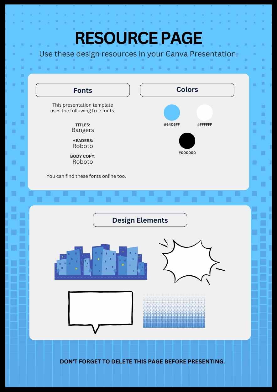 Comic Style Elements of a Story Infographic - slide 5