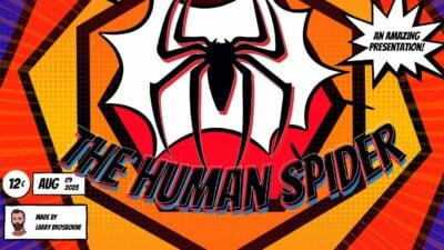 Comic Style Spider Background Slides