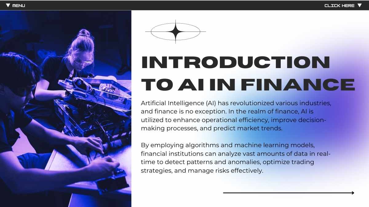 Bold Gradient Artificial Intelligence in Finance Pitch Deck - slide 4