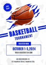 Slides Carnival Google Slides and PowerPoint Template Cool Basketball Tournament Poster 1