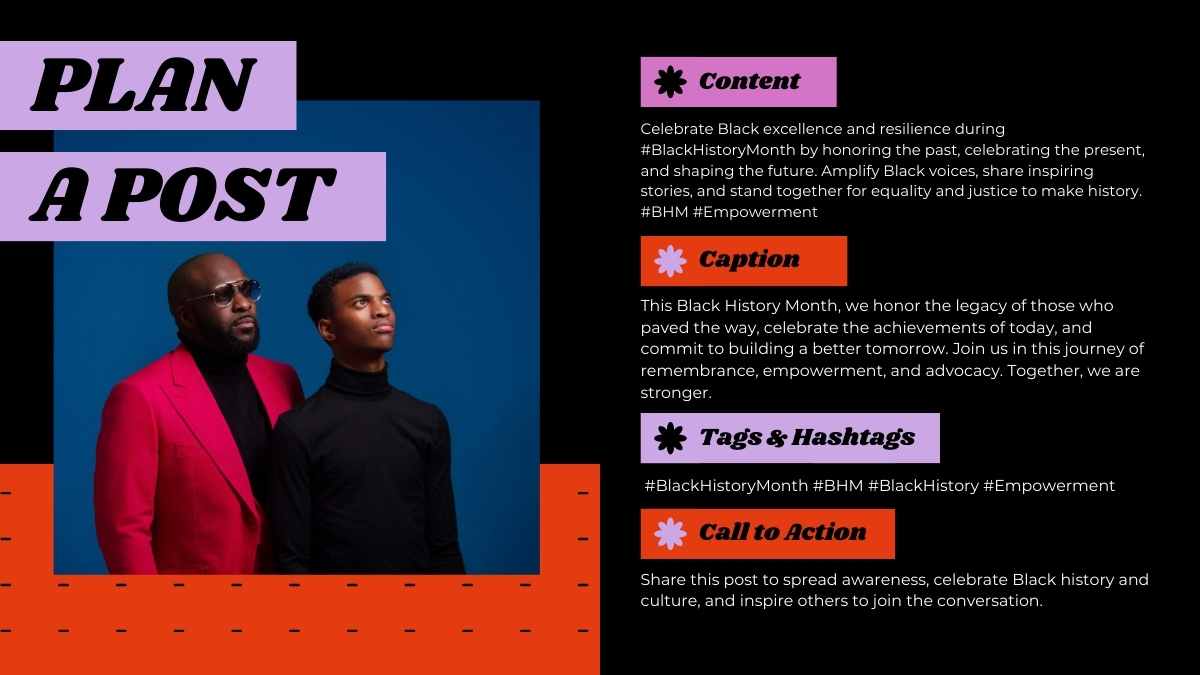 Cool Black History Month Social Media Planner - slide 11