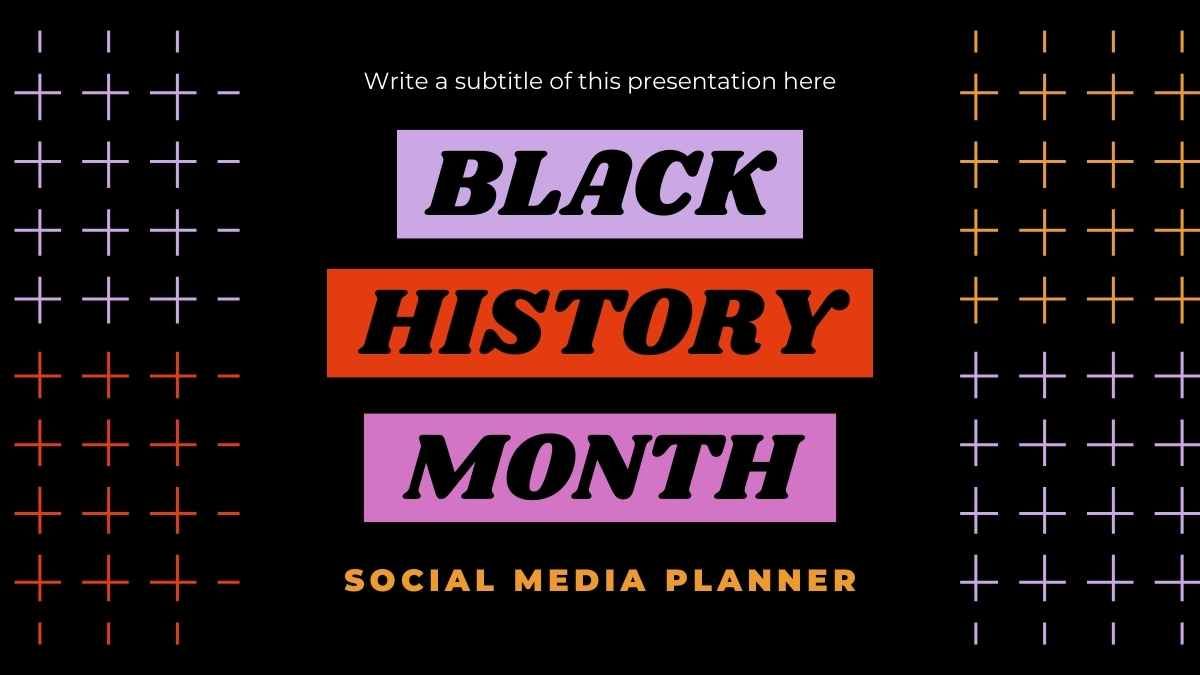 Cool Black History Month Social Media Planner - diapositiva 2