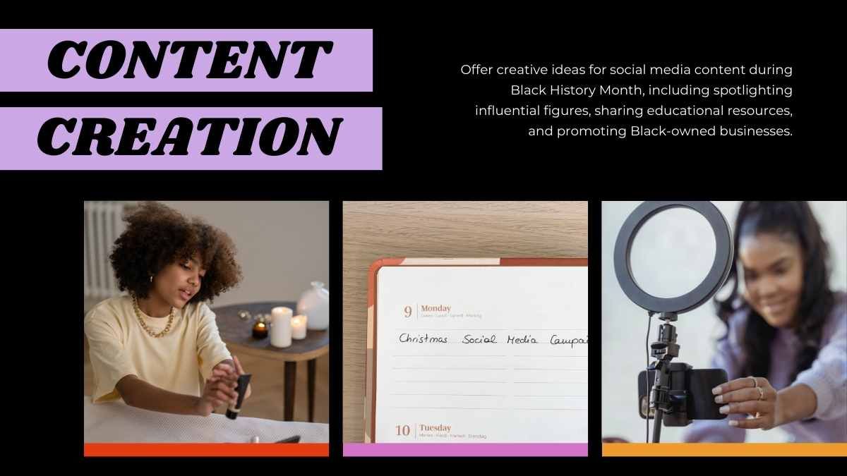 Cool Black History Month Social Media Planner - slide 7