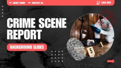 Cool Crime Scene Report Background Slides