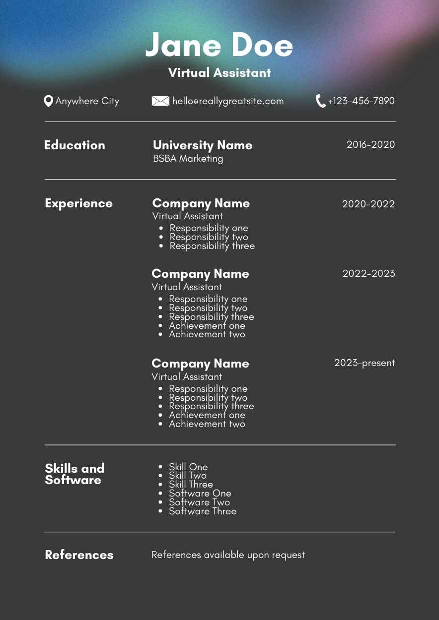 CV Resume Sederhana untuk Manajer Penjualan - slide 1