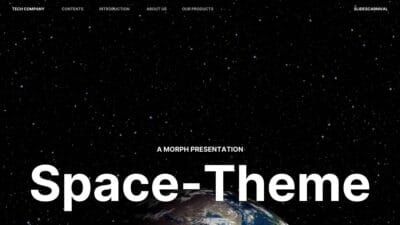 Slides Carnival Google Slides and PowerPoint Template Cool Minimal Morph Space Themed Background 1