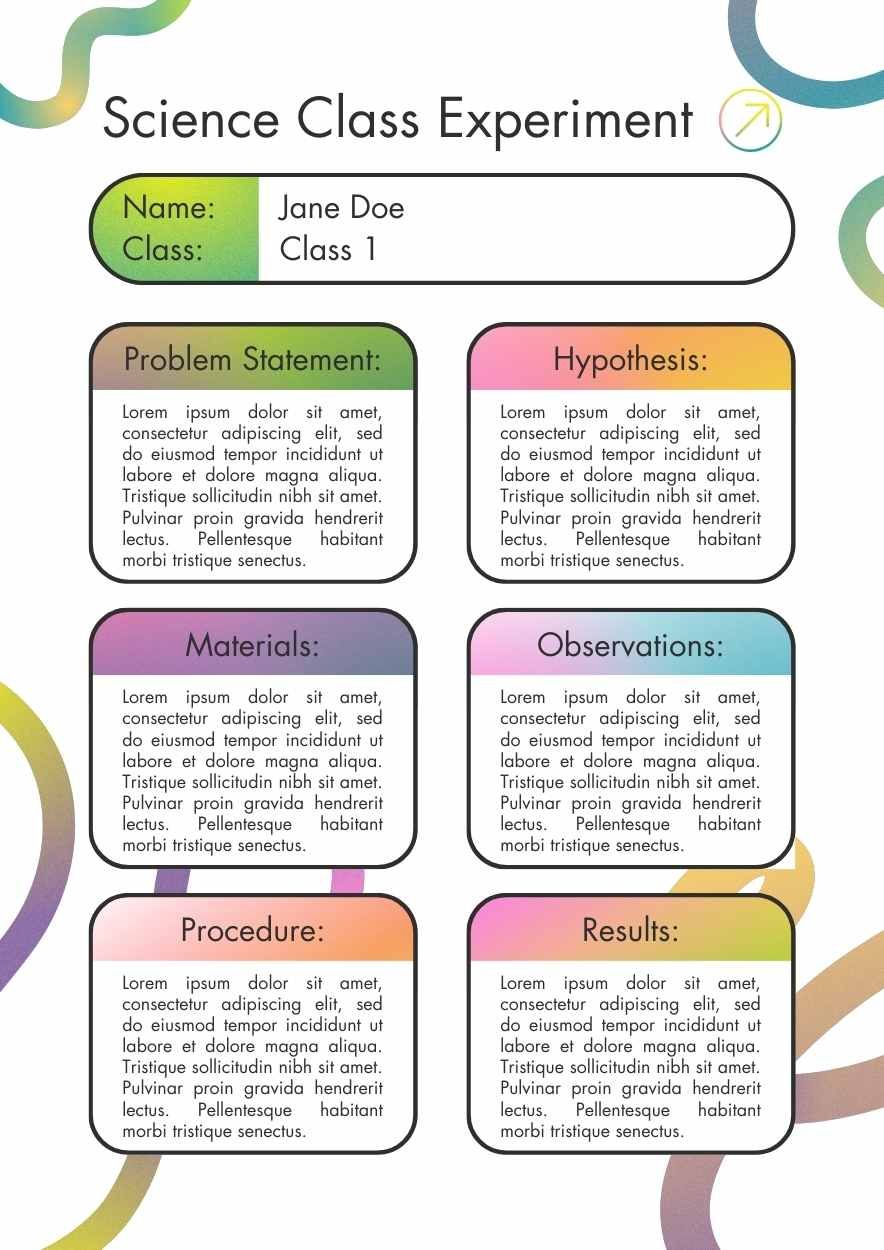 Cool Science Class Experiment Worksheet - diapositiva 1