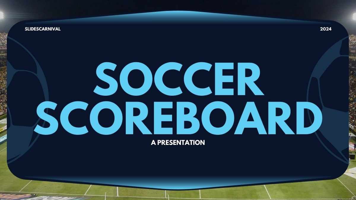 Cool Soccer Scoreboard Background - diapositiva 1