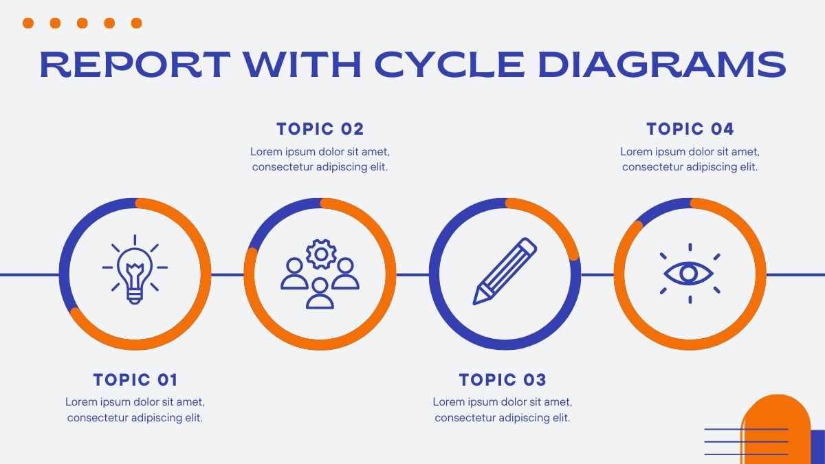 Cool Social Media Report with Cycle Diagrams - diapositiva 12