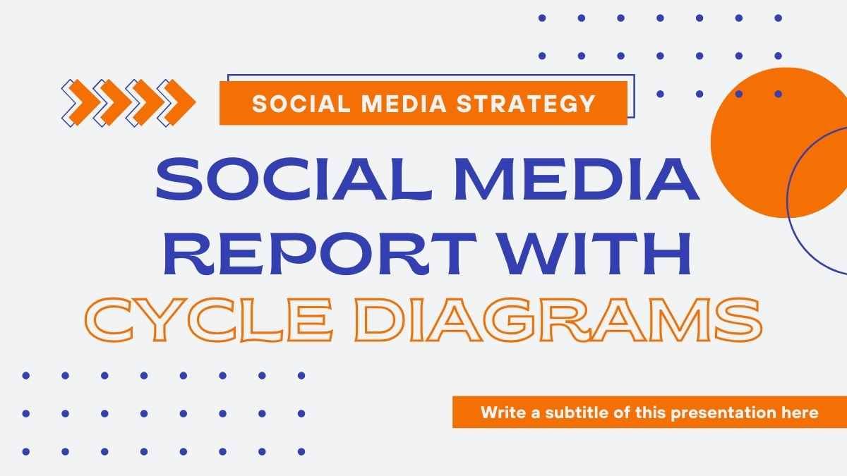 Cool Social Media Report with Cycle Diagrams - slide 1