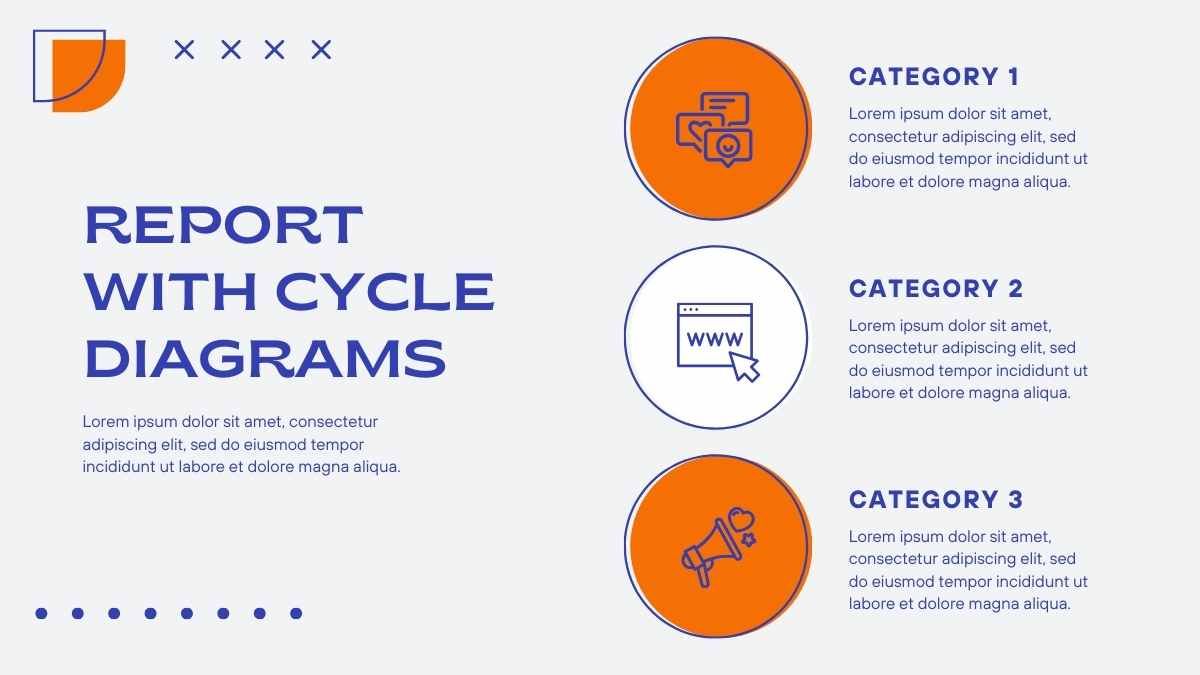 Cool Social Media Report with Cycle Diagrams - diapositiva 8