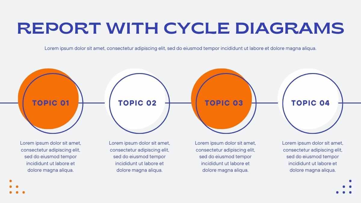 Cool Social Media Report with Cycle Diagrams - diapositiva 9