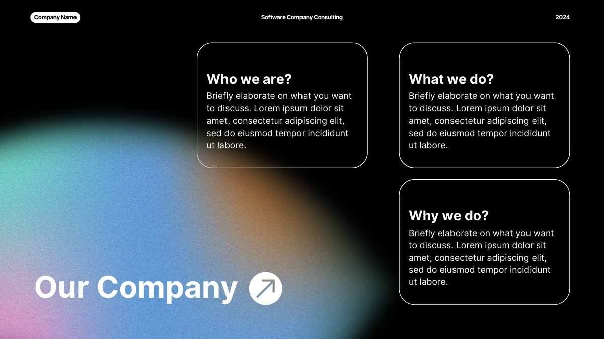 Black Software Company Consulting Slides - diapositiva 1