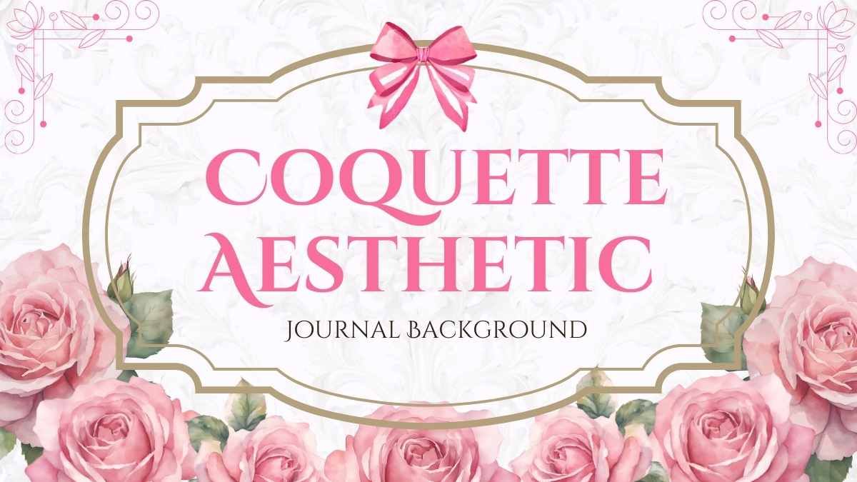 Coquette Aesthetic Journal Background - diapositiva 2