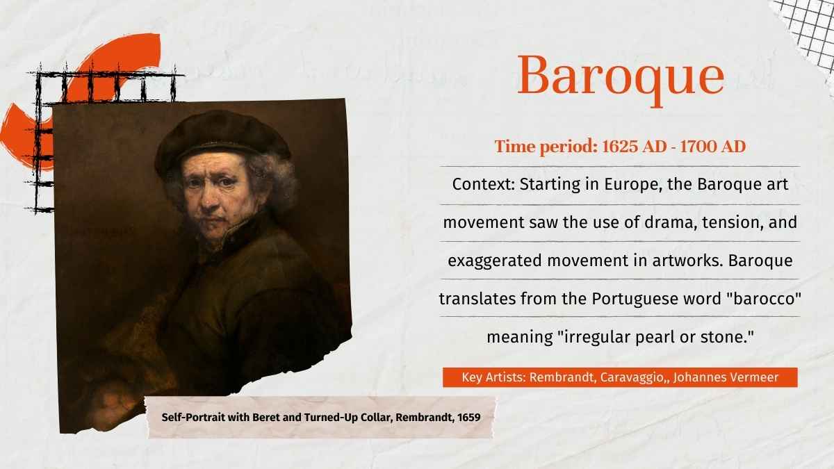 Grey Creative Art History 101 Lesson - slide 8