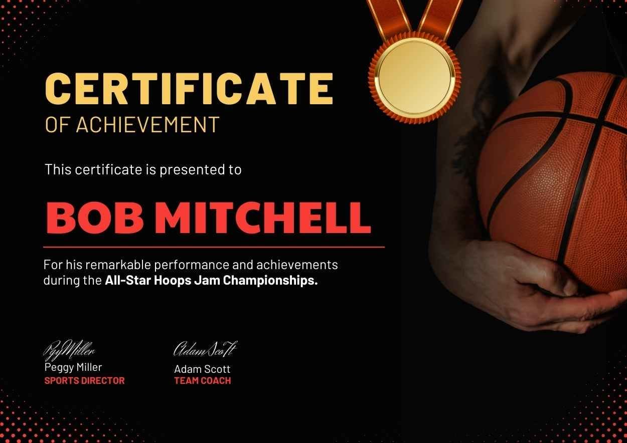 Creative Basketball Certificate - slide 5