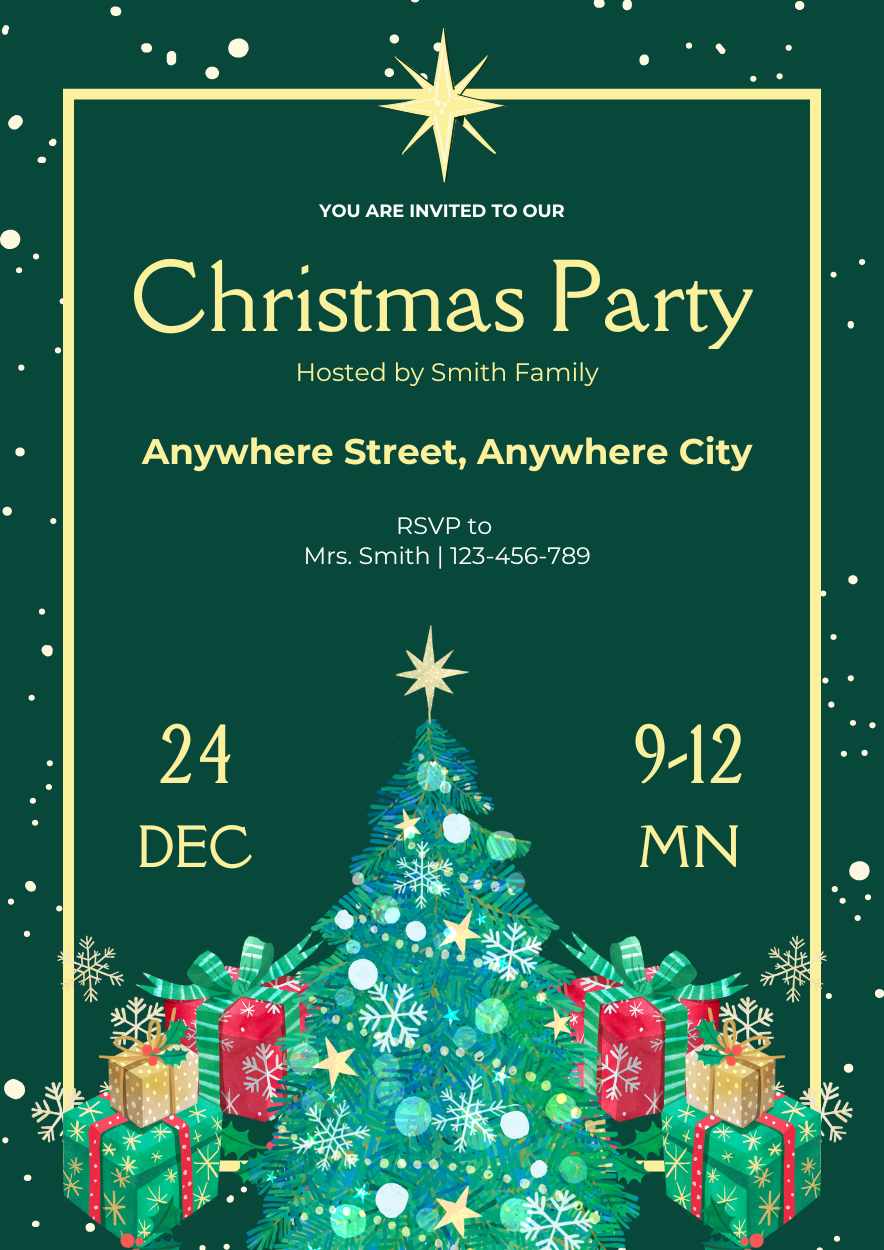 Creative Christmas Party Invitation Card - slide 2