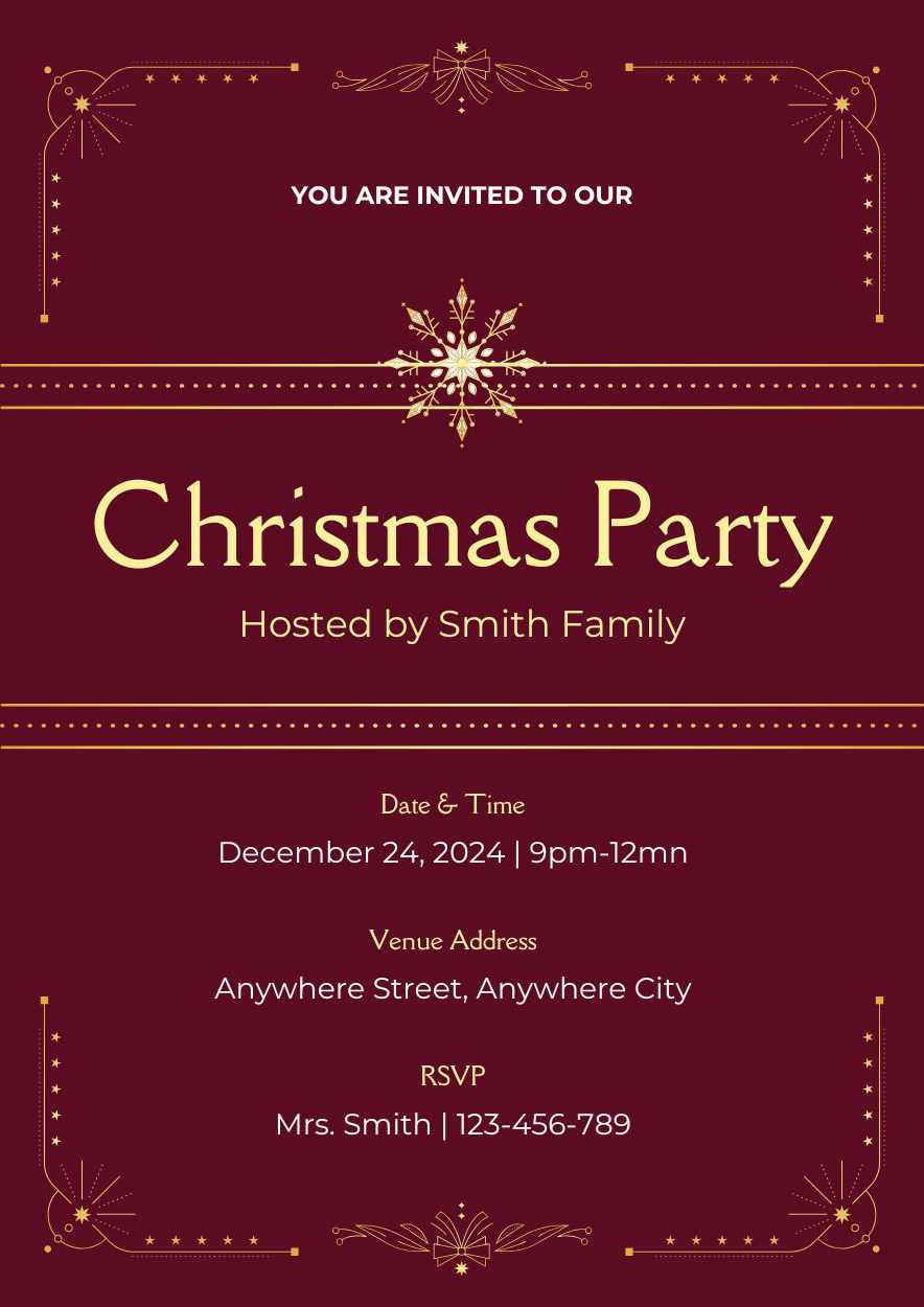 Creative Christmas Party Invitation Card - slide 3