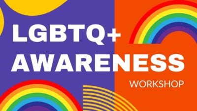 창의적인 LGBTQ+ 인식 개선 워크숍 슬라이드