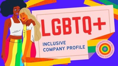 창의적인 LGBTQ+ 포용 기업 프로필 슬라이드