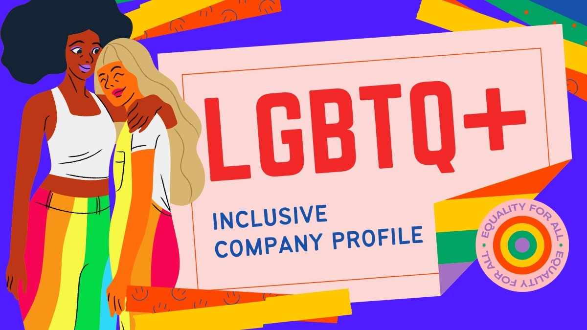 창의적인 LGBTQ+ 포용 기업 프로필 슬라이드 - 슬라이드 1