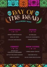 Slides Carnival Google Slides and PowerPoint Template Creative Mexican Day of the Dead Halloween Menu 1