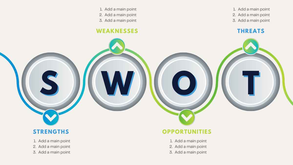 Slide Analisis SWOT dengan Puzzle Sederhana untuk Bisnis - slide 4