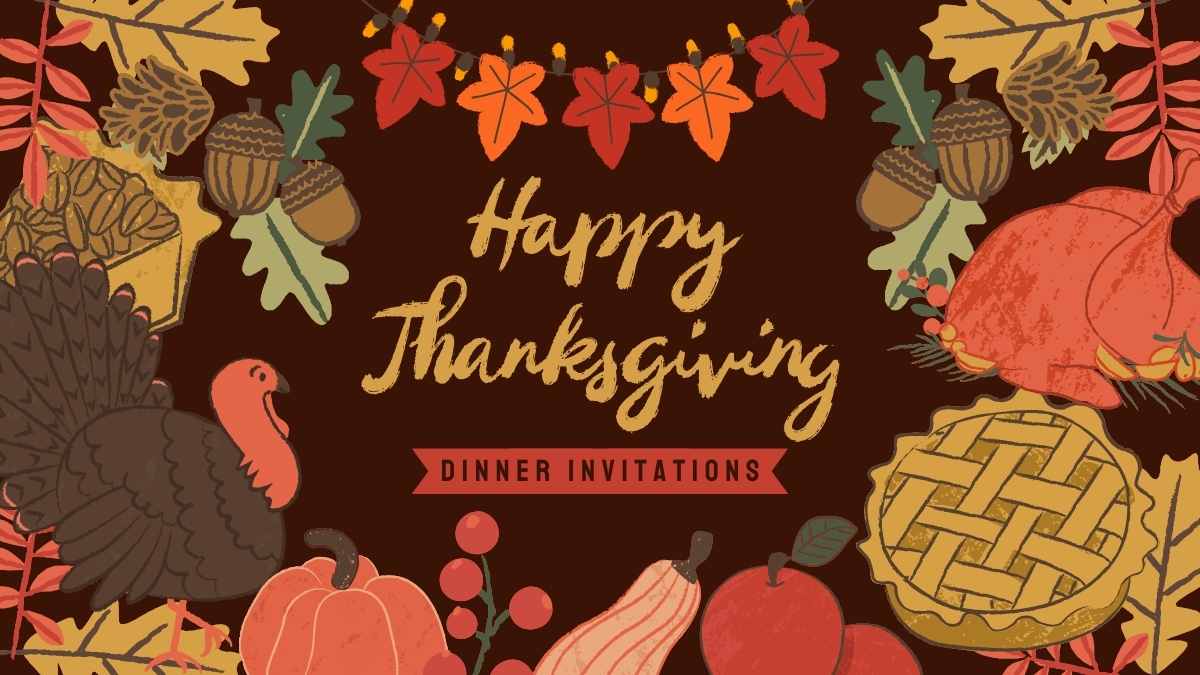 Creative Thanksgiving Dinner Invitations - slide 1