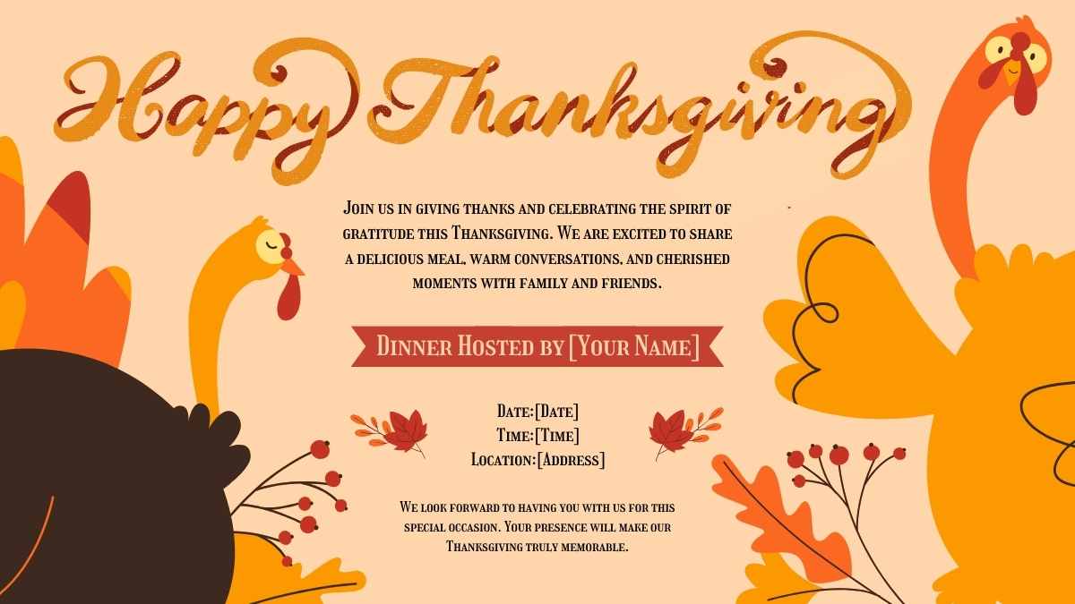 Creative Thanksgiving Dinner Invitations - slide 11