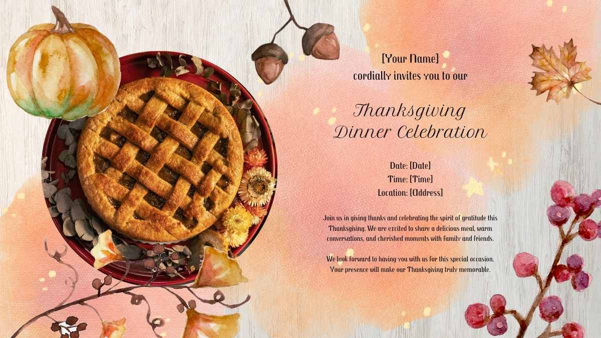 Creative Thanksgiving Dinner Invitations - slide 3