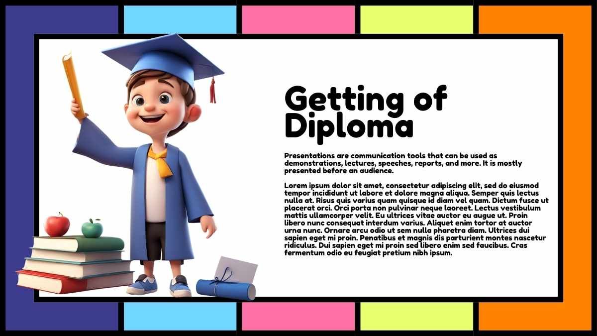 Cute 3D Pre-school Graduation Newsletter - diapositiva 14