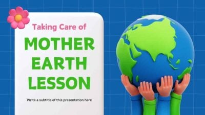 Slides Carnival Google Slides and PowerPoint Template Cute 3D Taking Care of Mother Earth Lesson 1