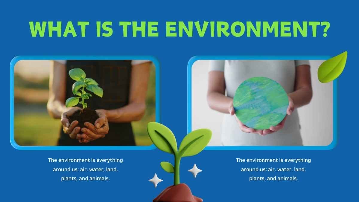 Cute 3D Taking Care of Mother Earth Lesson - slide 4