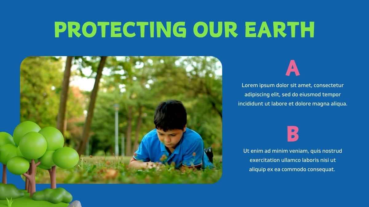 Cute 3D Taking Care of Mother Earth Lesson - slide 9