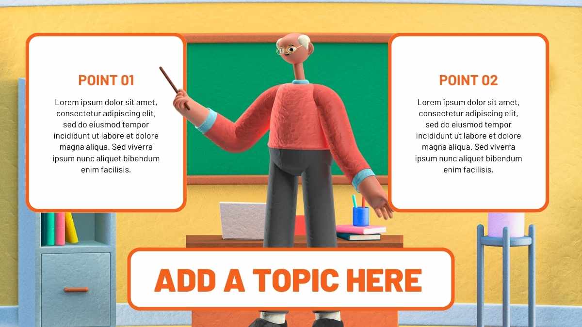 Cute 3D Teacher Newsletter - slide 6