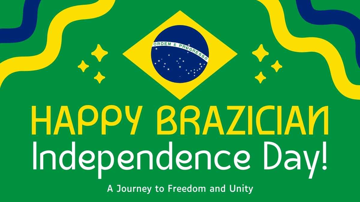 Cute Abstract Happy Brazilian Independence Day! - slide 1