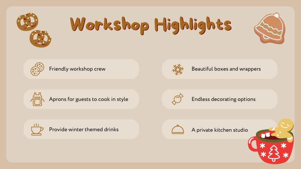 Cute Animated Gingerbread House Workshop Slides - slide 15