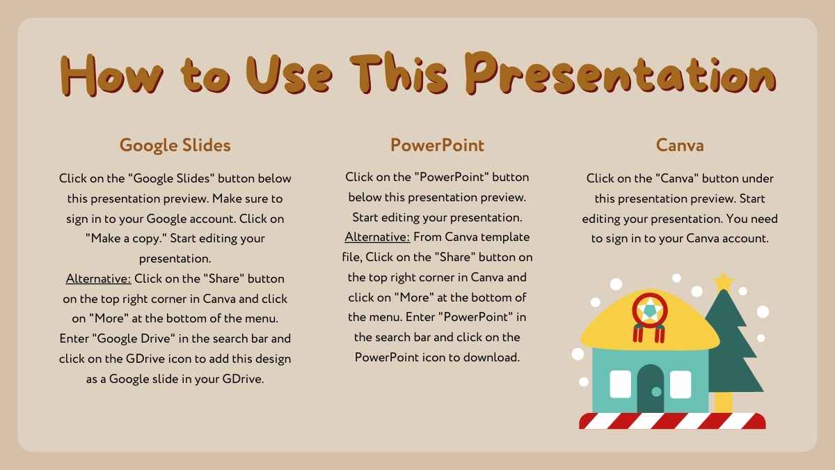 Cute Animated Gingerbread House Workshop Slides - slide 2