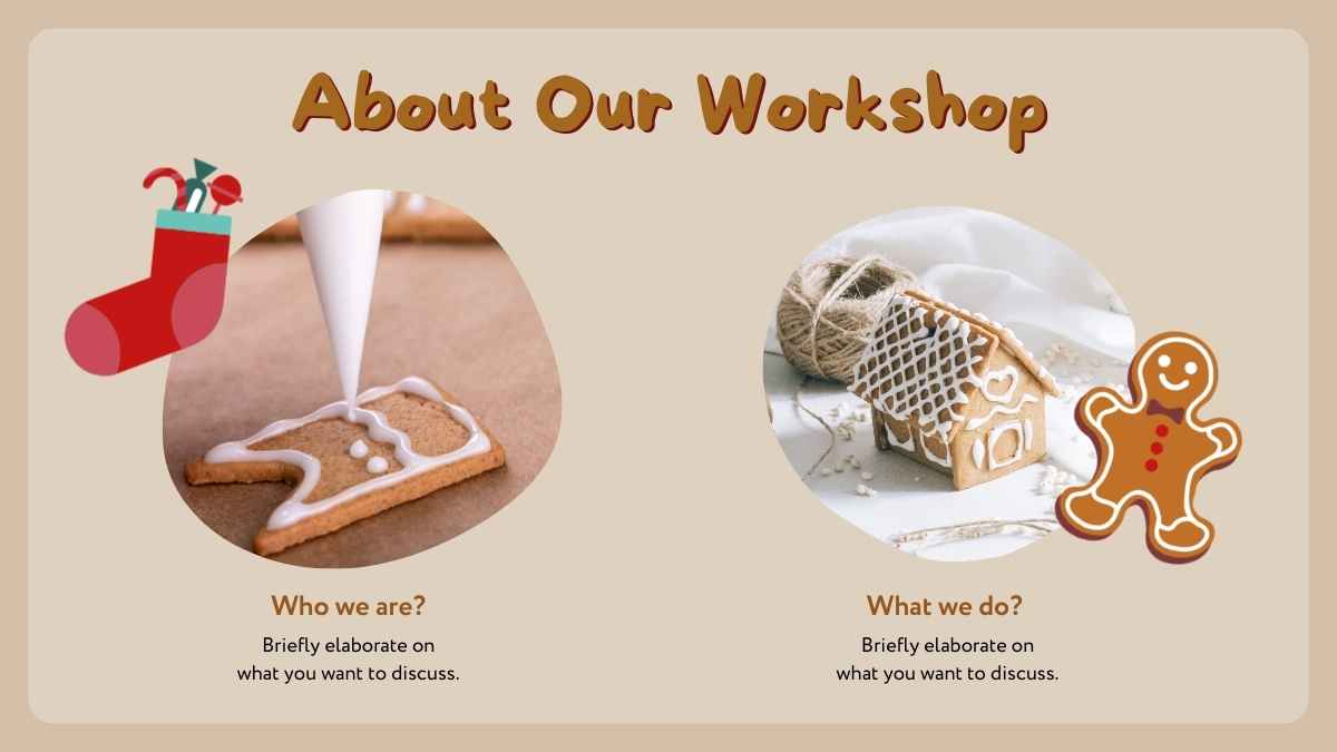 Cute Animated Gingerbread House Workshop Slides - slide 6