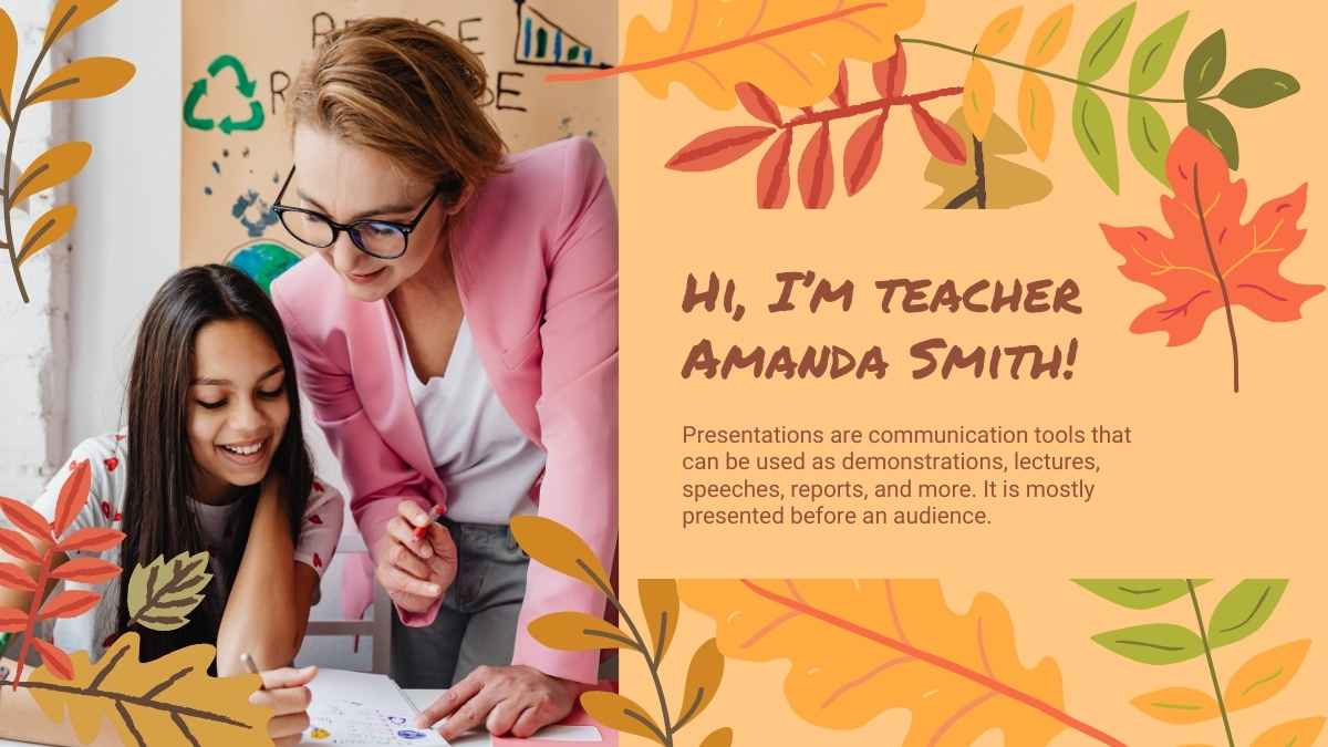 Cute Autumn Interactive Lesson Plan for Elementary Slides - slide 4