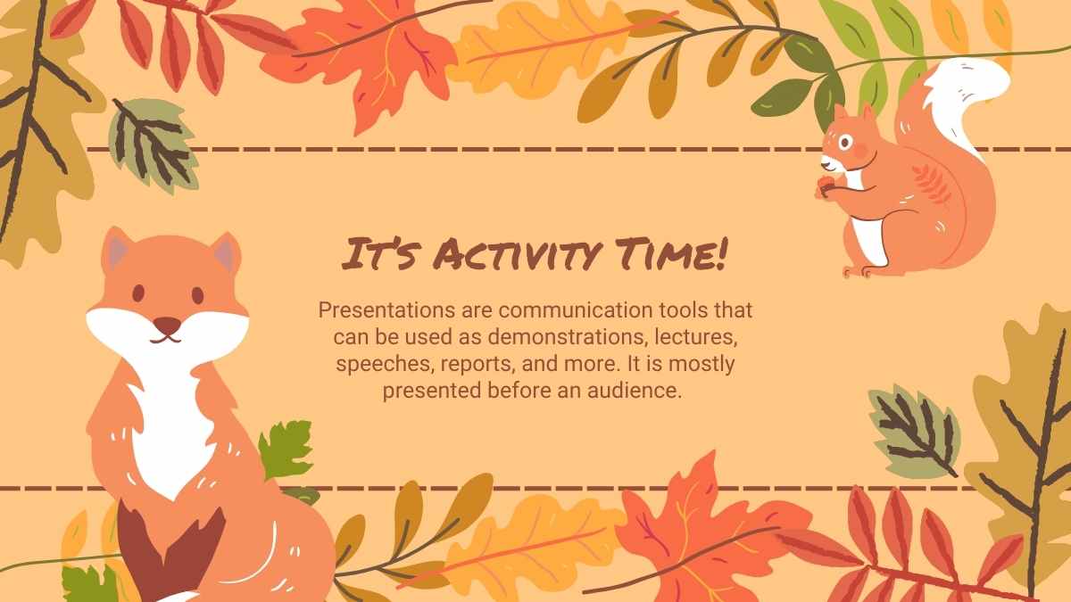 Cute Autumn Interactive Lesson Plan for Elementary Slides - slide 9